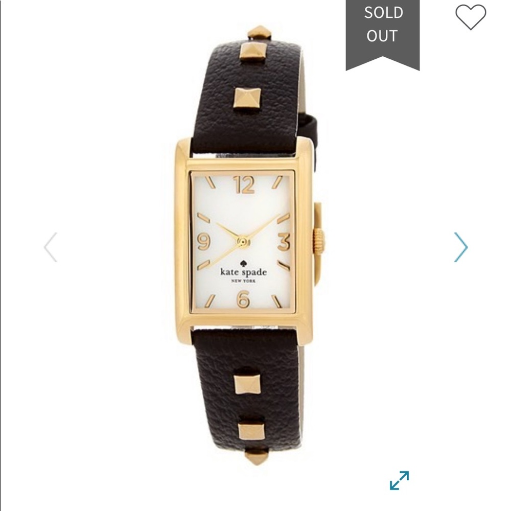 women's cooper pyramid stud leather strap watch